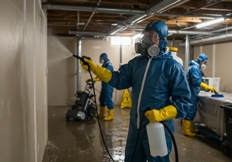 Basement Sanitization and Antimicrobial Treatment process in Clark County, WI